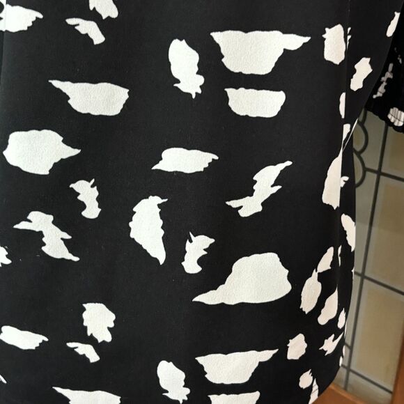 Melloday Puff Sleeve Blouse Top Zipper Back Size L - Picture 7 of 12